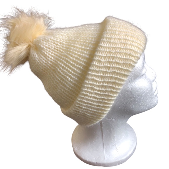 Hand-Knit Alpaca Blend Beanie with Removable Faux Fur Pom Pom Hat main image 7